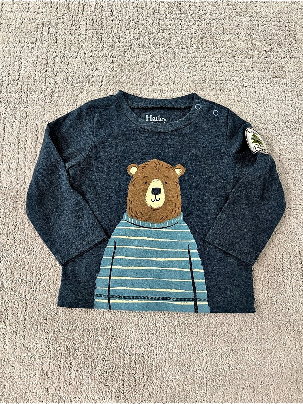 Hatley Baby Bear Graphic Long Sleeve Tee Blue Baby 9-12M